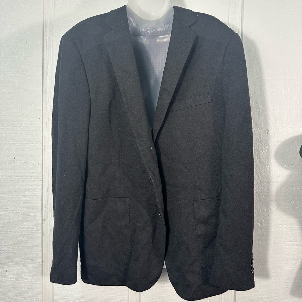 ZN T18 Men’s Black 2 Button Blazer No Size See Measurements EUC - Picture 4 of 9